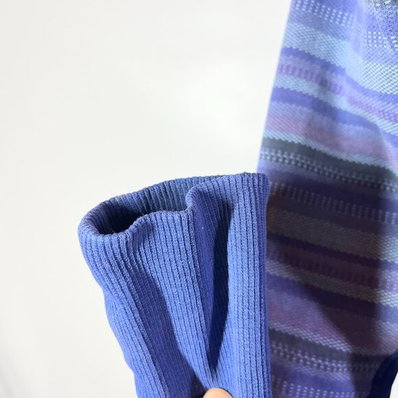 Lululemon Size 6 Full Zip Hooded Jacket Striped Fleece Lined *Flaws - Picture 9 of 14